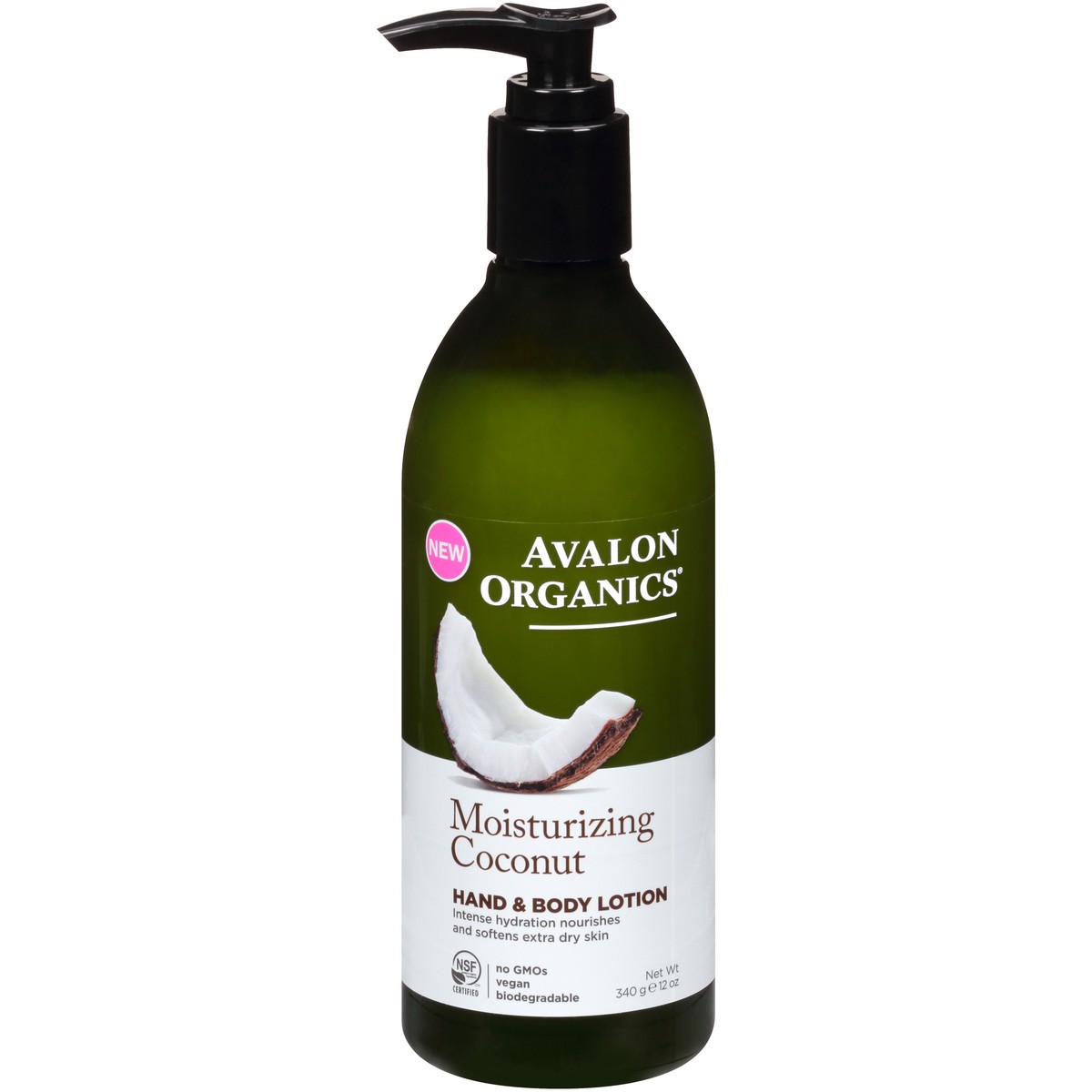 slide 1 of 7, Avalon Organics Moisturizing Coconut Hand & Body Lotion 12 oz. Pump, 12 oz