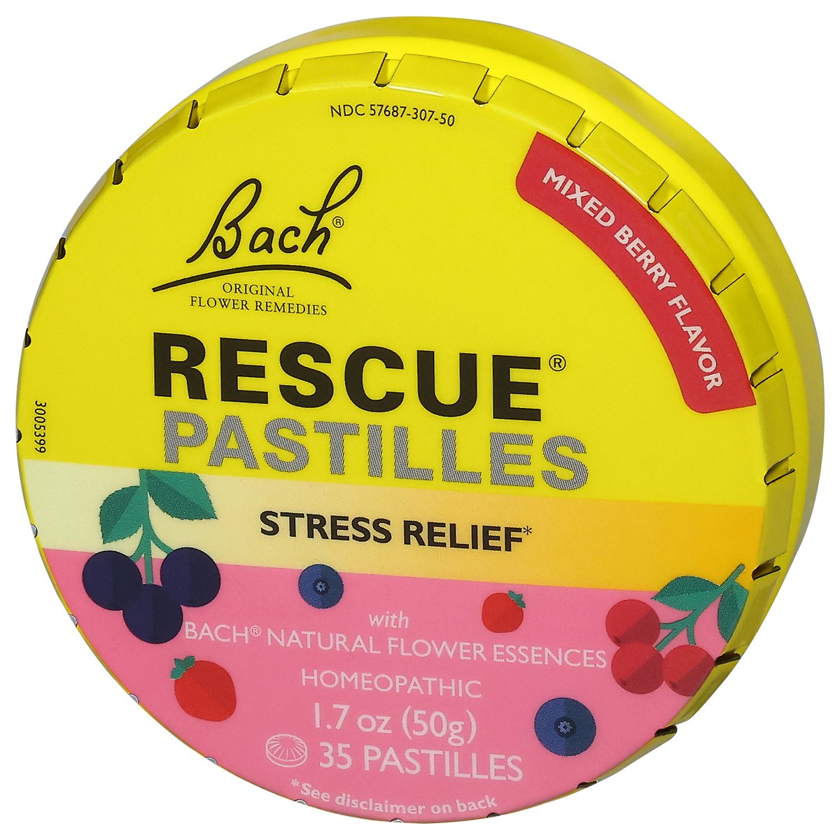 slide 3 of 4, Bach Original Flower Remedies Rescue Mixed Berry Flavor Stress Relief 35 Pastilles, 35 ct