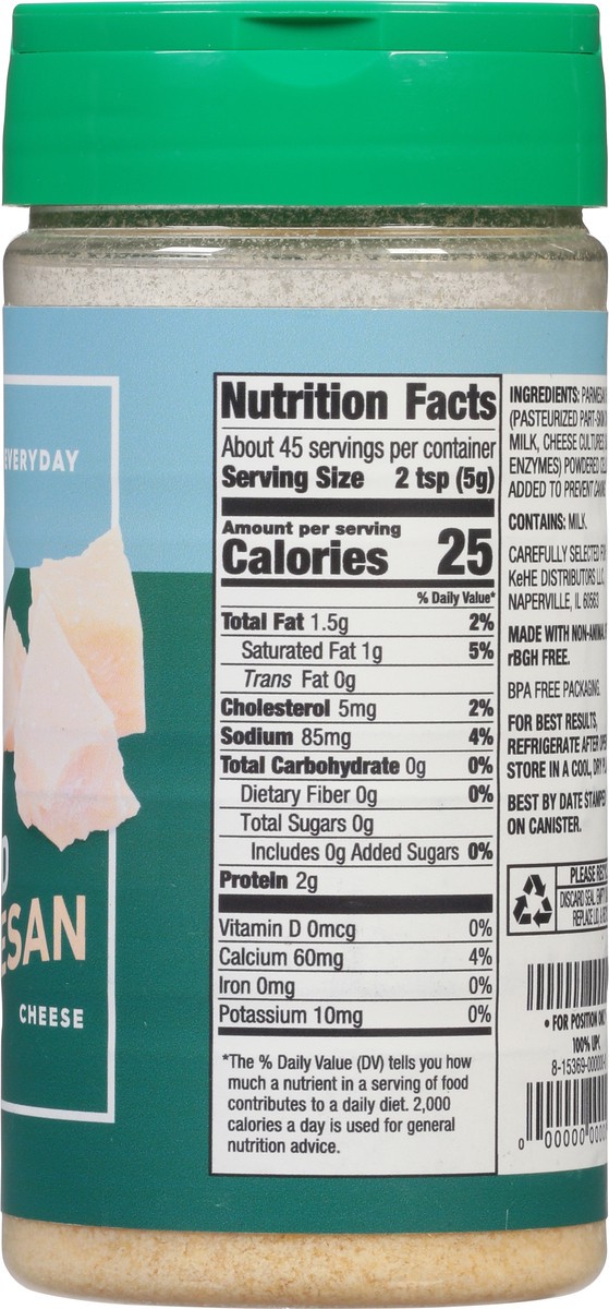 slide 12 of 14, Cadia Everyday Parmesan Grated Parmesan 8 oz, 8 oz