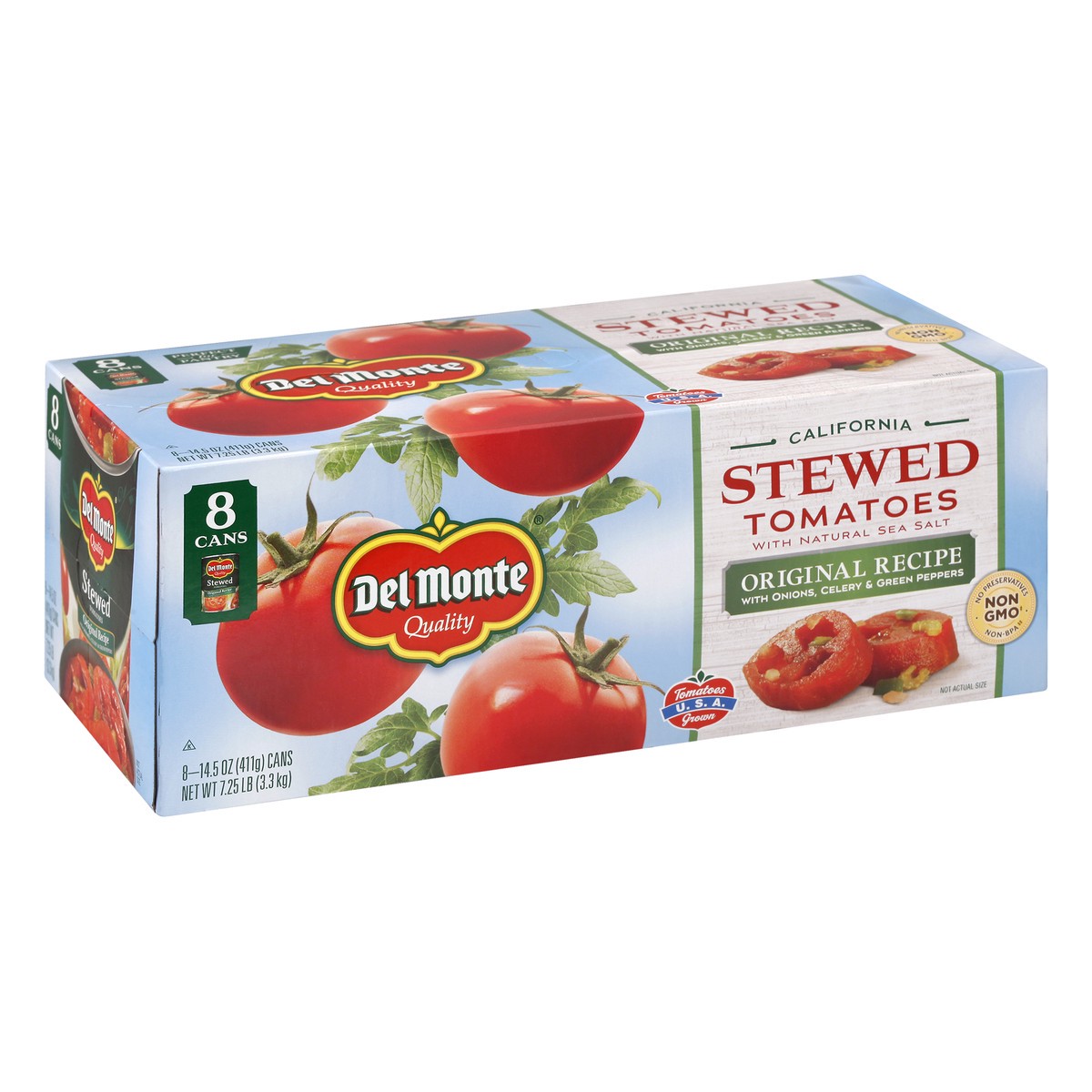 slide 2 of 13, Del Monte Stewed with Natural Sea Salt Original Recipe Tomatoes 8 ea, 8 ct