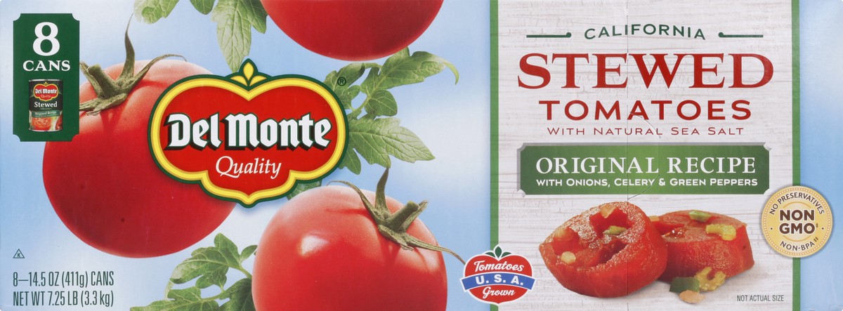 slide 9 of 13, Del Monte Stewed with Natural Sea Salt Original Recipe Tomatoes 8 ea, 8 ct