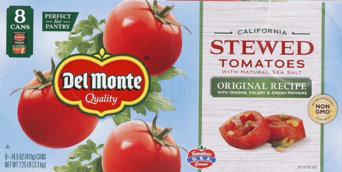 slide 6 of 13, Del Monte Stewed with Natural Sea Salt Original Recipe Tomatoes 8 ea, 8 ct