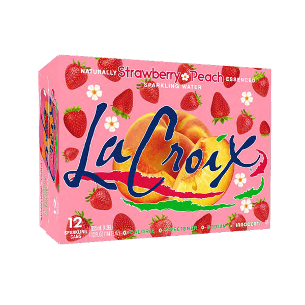 slide 1 of 1, Lacroix Strawberry Peach Sparkling Water, 12 ct; 12 oz