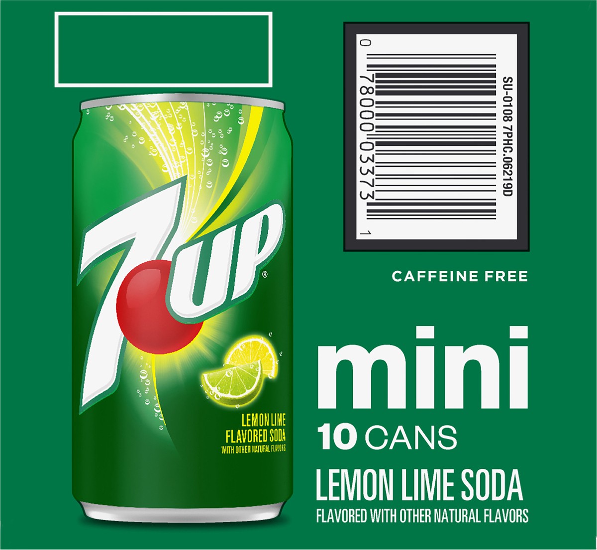 slide 6 of 7, 7UP Lemon Lime Soda, 7.5 fl oz mini cans, 10 pack, 10 ct; 7.5 fl oz