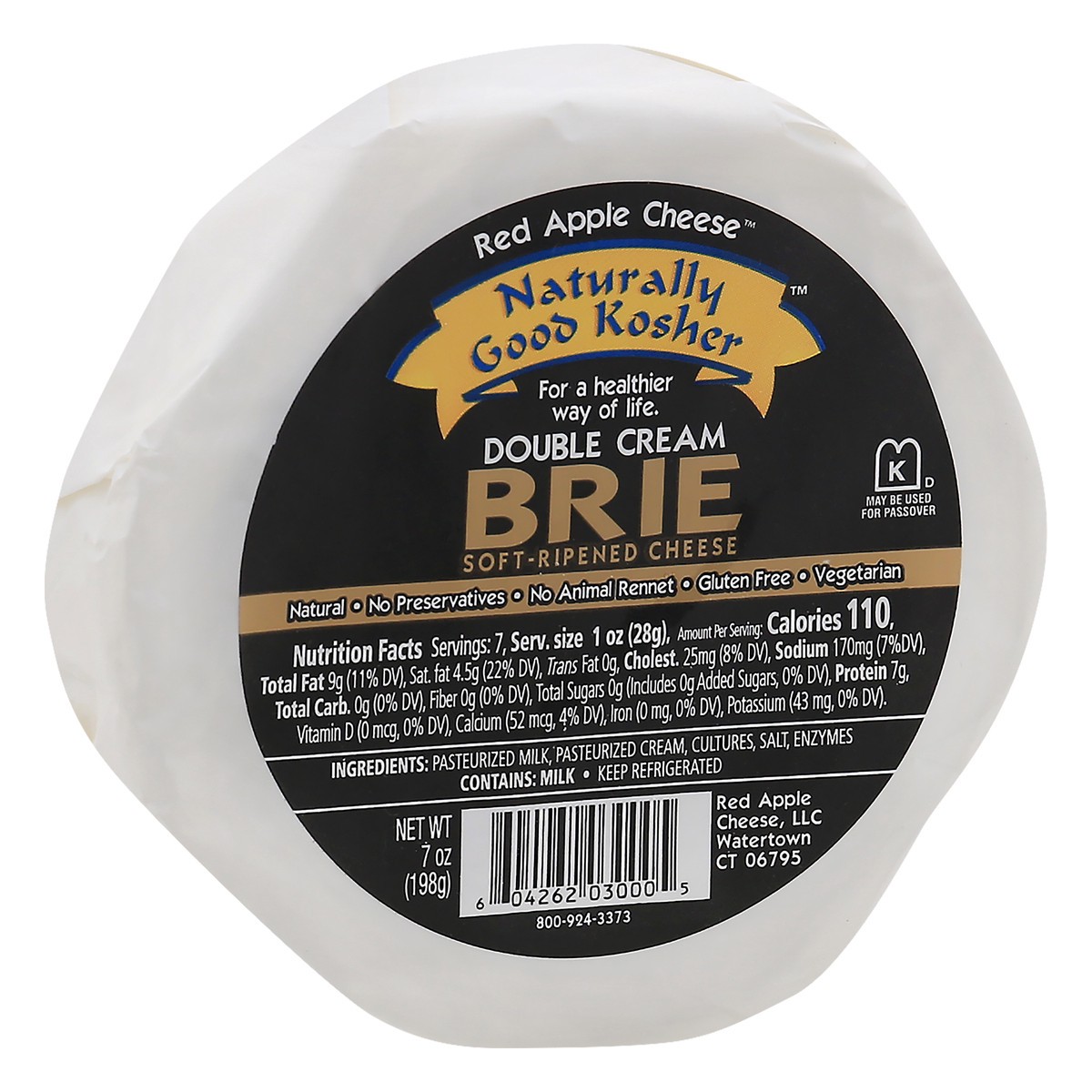 slide 13 of 13, Naturally Good Kosher Double Cream Brie Wheel, 7 oz