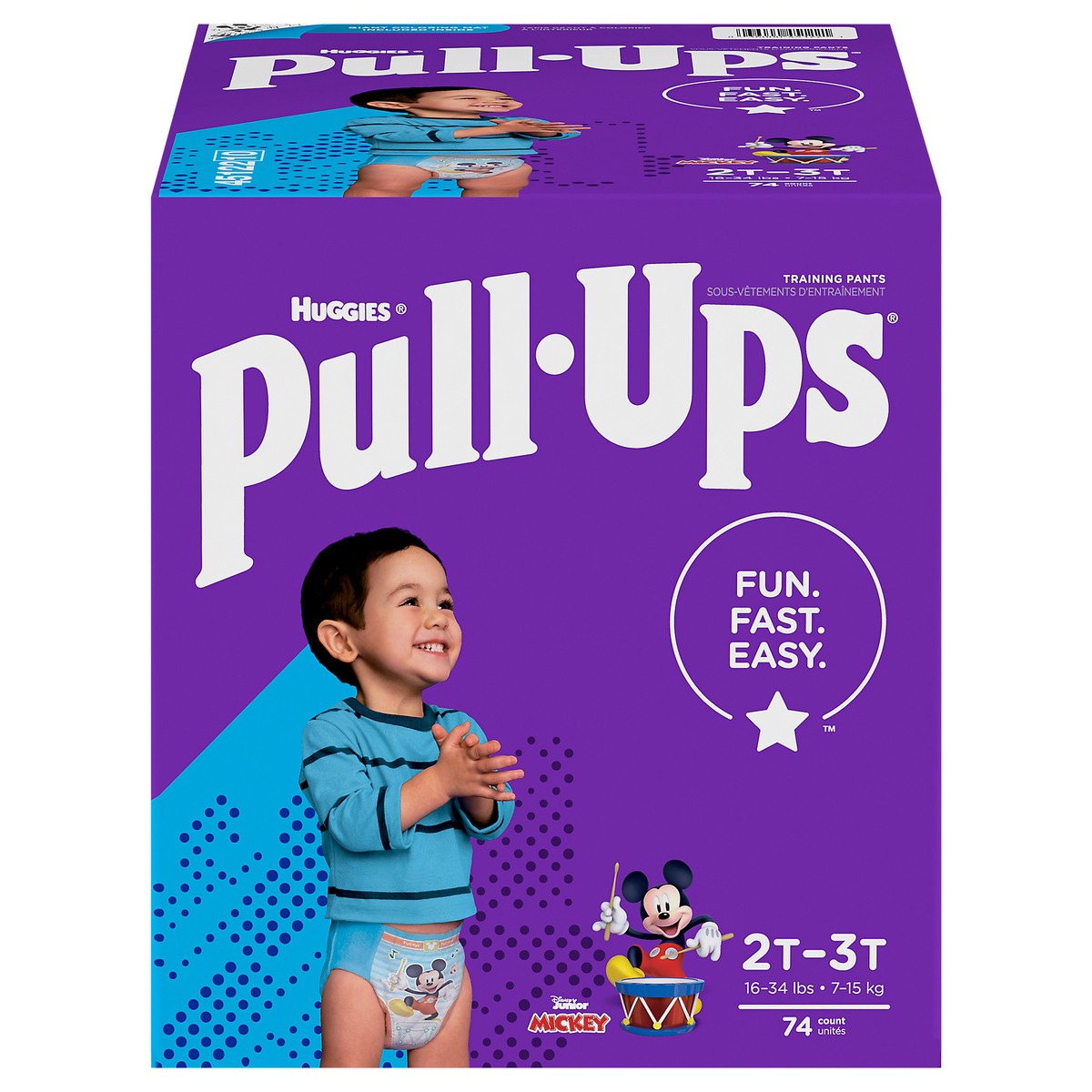 slide 1 of 22, Huggies Pull-Ups Training Pants Learning Designs 2T-3T Day & Night Disney Pixar, 74 ct
