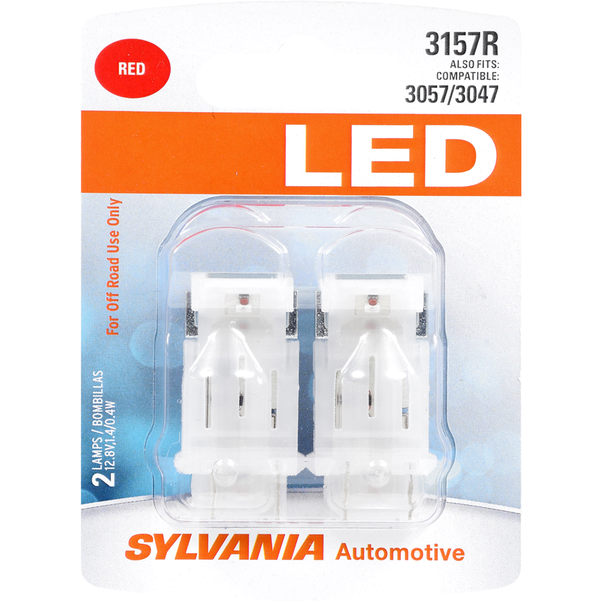 slide 1 of 1, Sylvania LED, Red, 2 ct