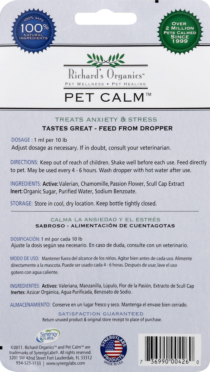 slide 6 of 6, Richard's Pet Calm 2 oz, 2 oz