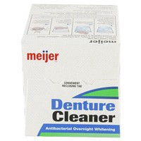 slide 7 of 21, Meijer Antibacterial Overnight Denture Cleaner Tablets, Whitening, 102 ct