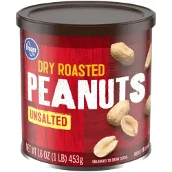 Kroger Dry Roasted Unsalted Peanuts