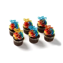 Decorated Chocolate Cupcakes - 6 Count