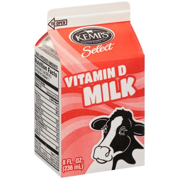 slide 1 of 1, Kemps Select Vitamin D Milk, 8 fl oz