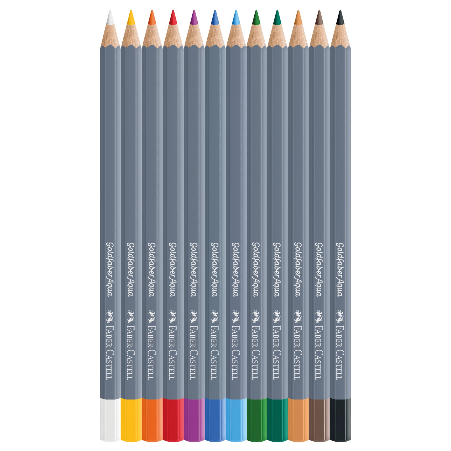 slide 2 of 7, Faber-Castell Goldfaber Aqua 12 Color Basic Watercolor Pencil Set, 3.3 mm
