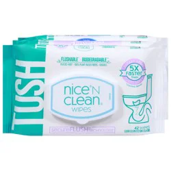 Nice 'n Clean Tush Wipes 3 - 42 ea Packs