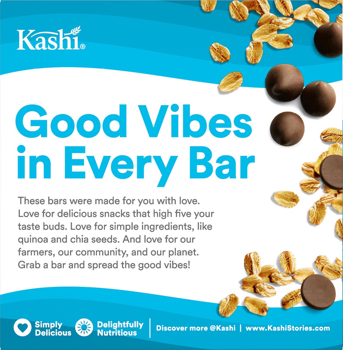 slide 4 of 12, Kashi Crunchy Granola Bars, Chocolate Chip Chia, 7 oz, 10 Count, 7 oz