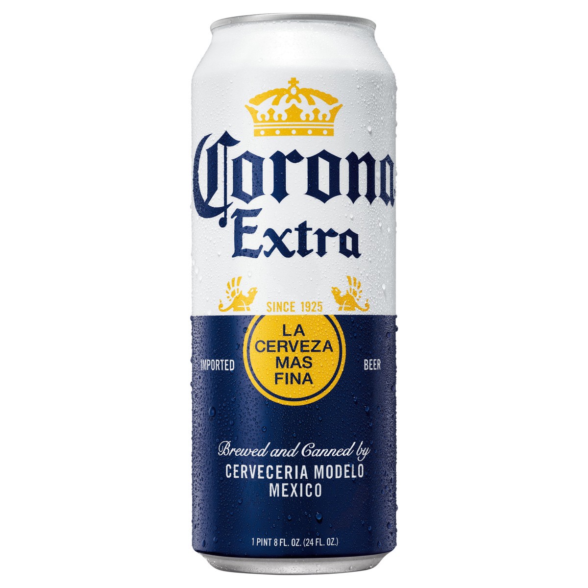 slide 1 of 7, Corona Extra Mexican Lager Beer, 24 fl oz Can, 4.6% ABV, 24 fl oz