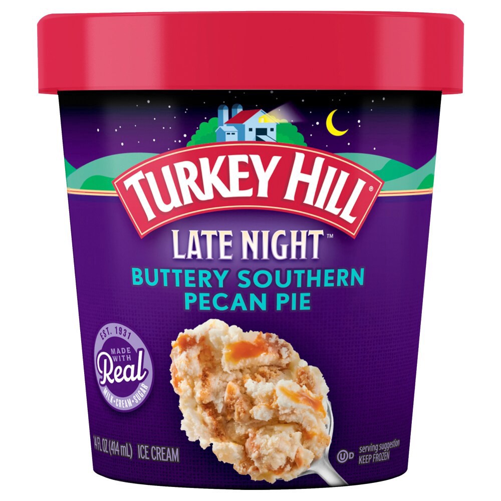 slide 4 of 4, Turkey Hill Late Night Buttery Southern Pecan Pie, 14 fl oz