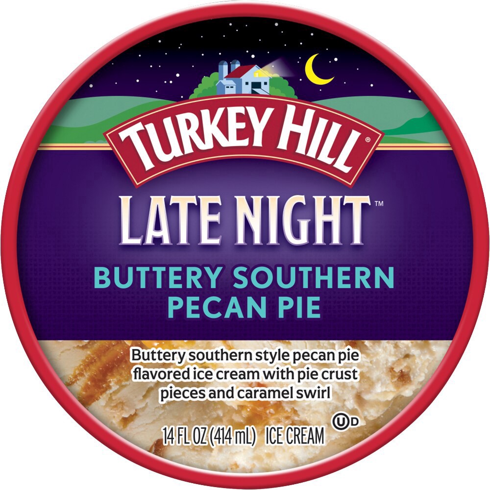 slide 2 of 4, Turkey Hill Late Night Buttery Southern Pecan Pie, 14 fl oz