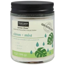 Tuscany Candle Serene Clean Collection Scented Jar Candle Citron + Mist