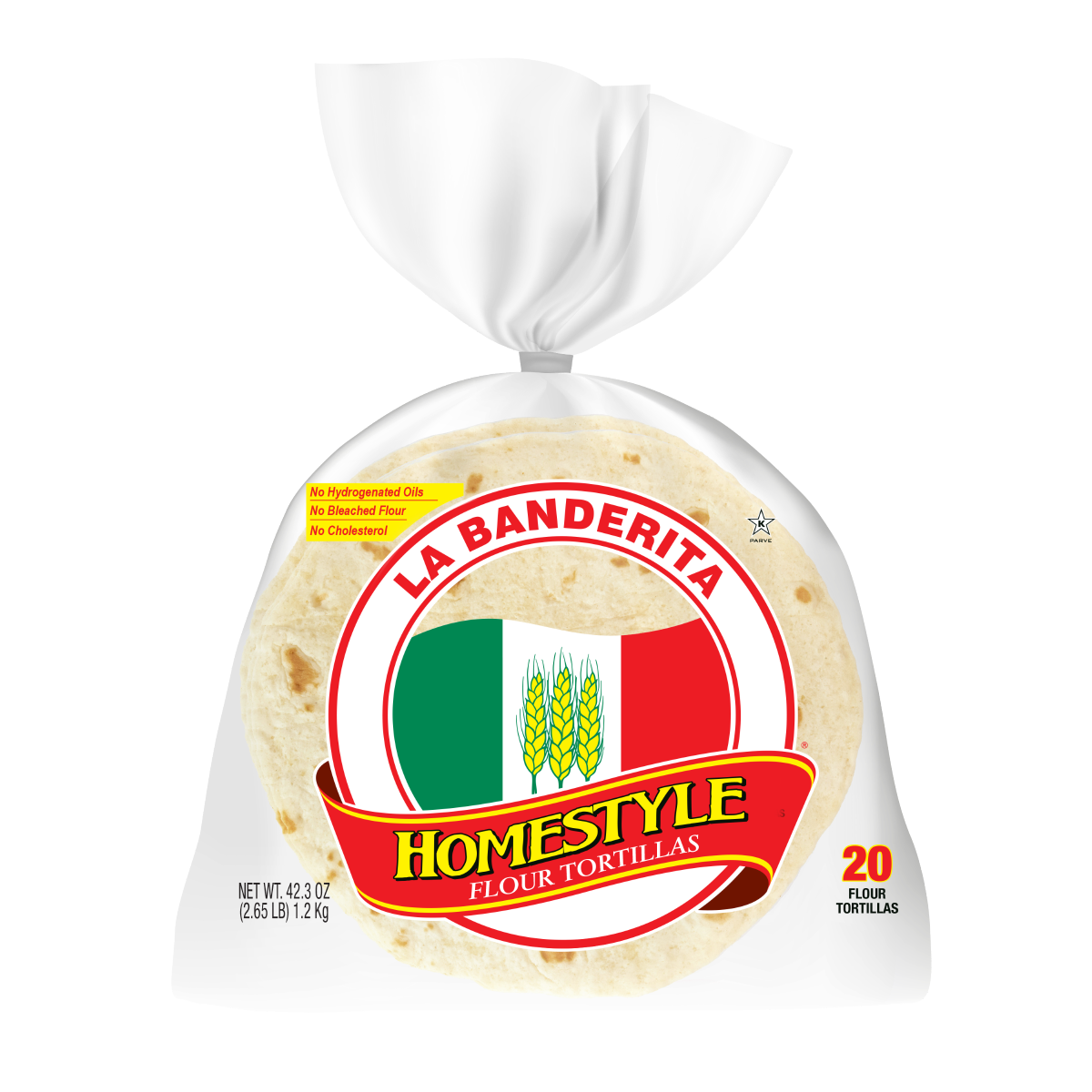 slide 1 of 5, La Banderita Homestyle Flour Tortillas 20 ea, 20 ct
