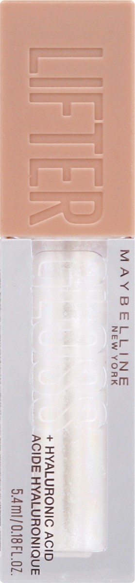 slide 6 of 9, Maybelline Lifter Gloss Plumping Lip Gloss with Hyaluronic Acid - 1 Pearl - 0.18 fl oz, 0.18 fl oz