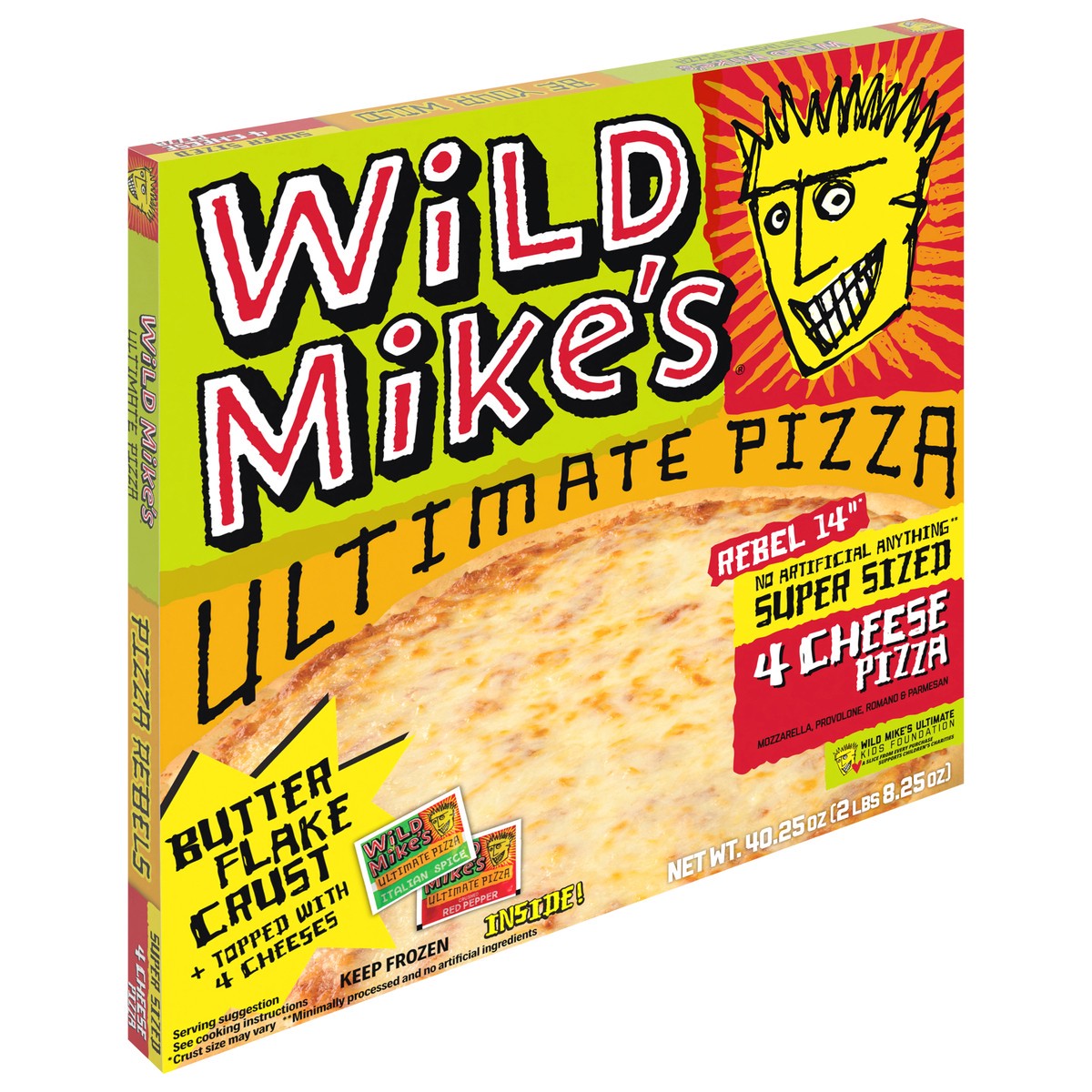 slide 10 of 13, Wild Mike's Super Size 4-Cheese Pizza, 40.25 oz