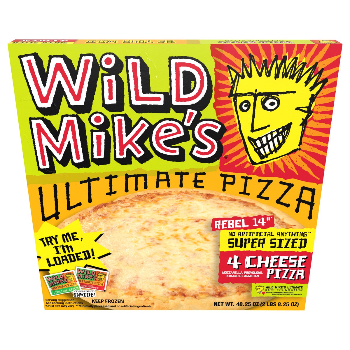 slide 1 of 13, Wild Mike's Super Size 4-Cheese Pizza, 40.25 oz