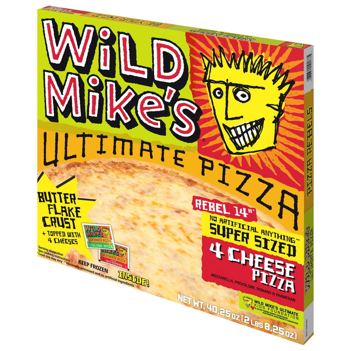 slide 11 of 13, Wild Mike's Super Size 4-Cheese Pizza, 40.25 oz