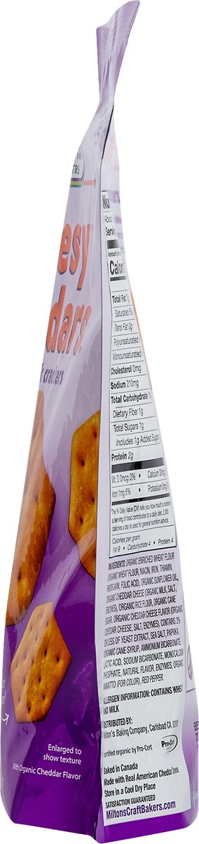 slide 3 of 7, Milton's Cheesy Cheddars Organic Snack Crackers 6 oz, 6 oz