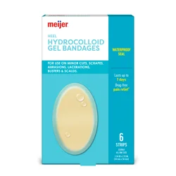 Meijer Hydrocolloid Heel Oval Bandage, 6ct
