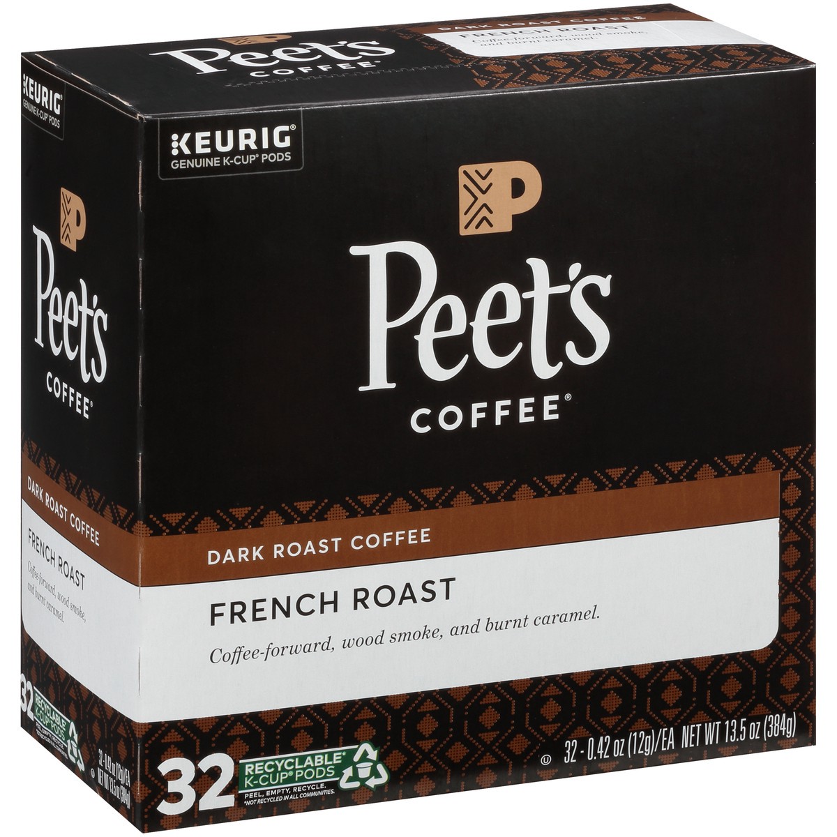 slide 7 of 9, Peet's Coffee, French Roast Dark Roast K-Cup Coffee Pods - 32ct Carton, 32 ct