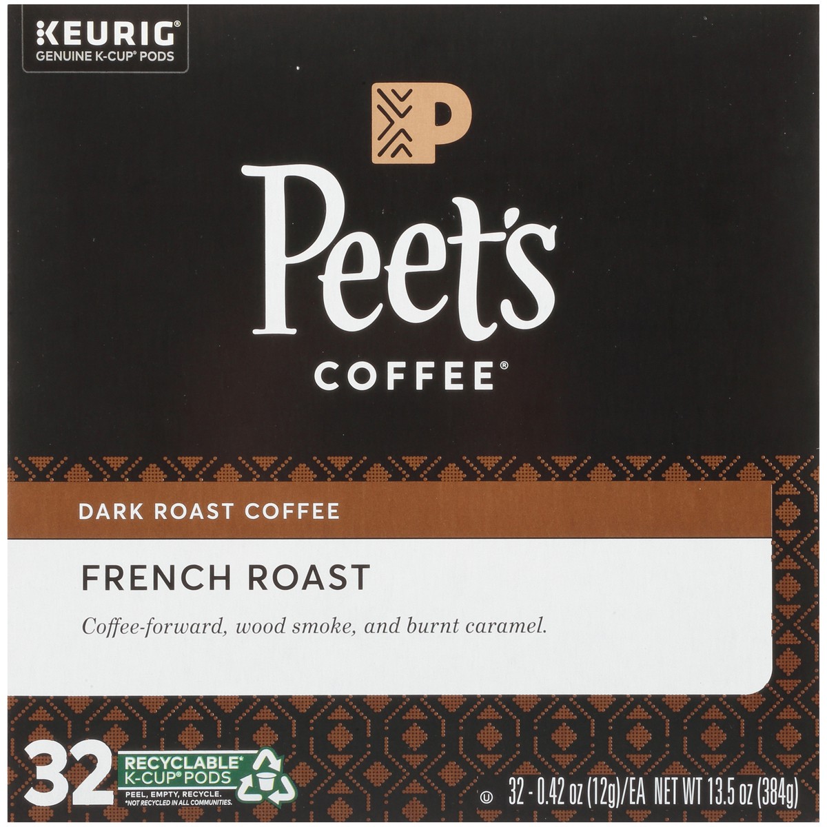 slide 2 of 9, Peet's Coffee, French Roast Dark Roast K-Cup Coffee Pods - 32ct Carton, 32 ct