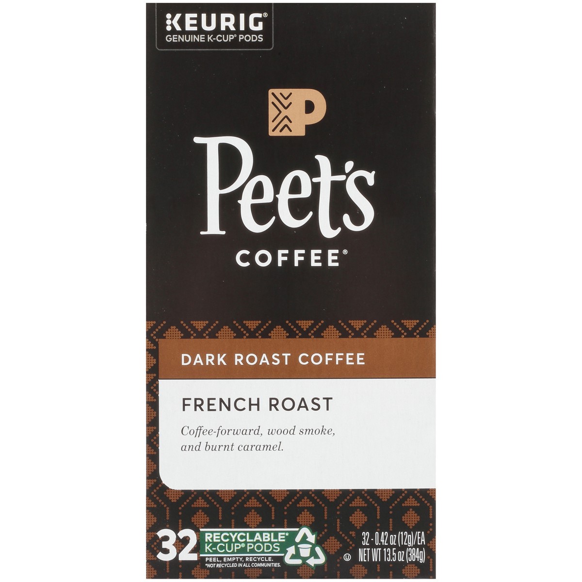 slide 3 of 9, Peet's Coffee, French Roast Dark Roast K-Cup Coffee Pods - 32ct Carton, 32 ct