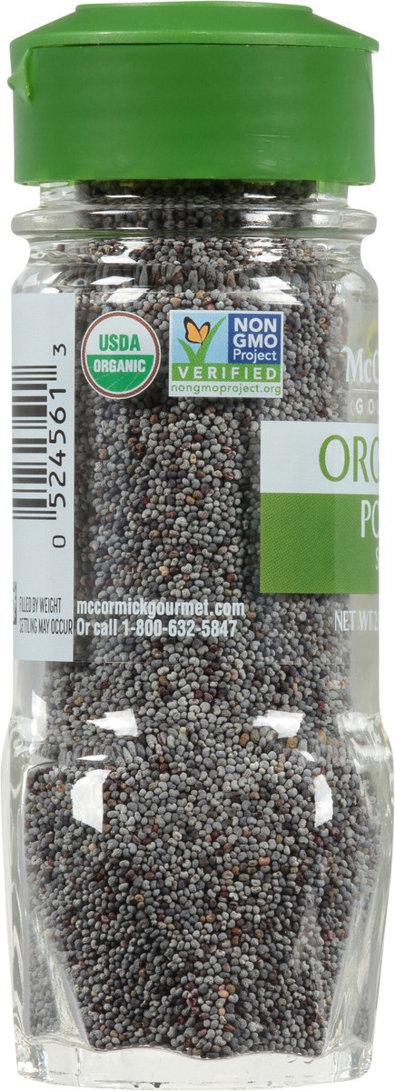 slide 2 of 7, McCormick Gourmet Organic Poppy Seed, 2.12 oz, 2.12 oz