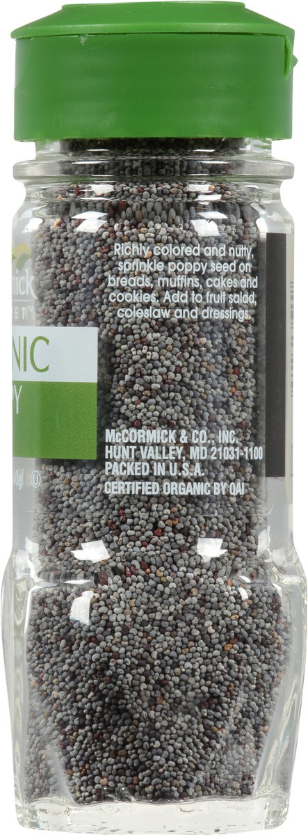 slide 6 of 7, McCormick Gourmet Organic Poppy Seed, 2.12 oz, 2.12 oz