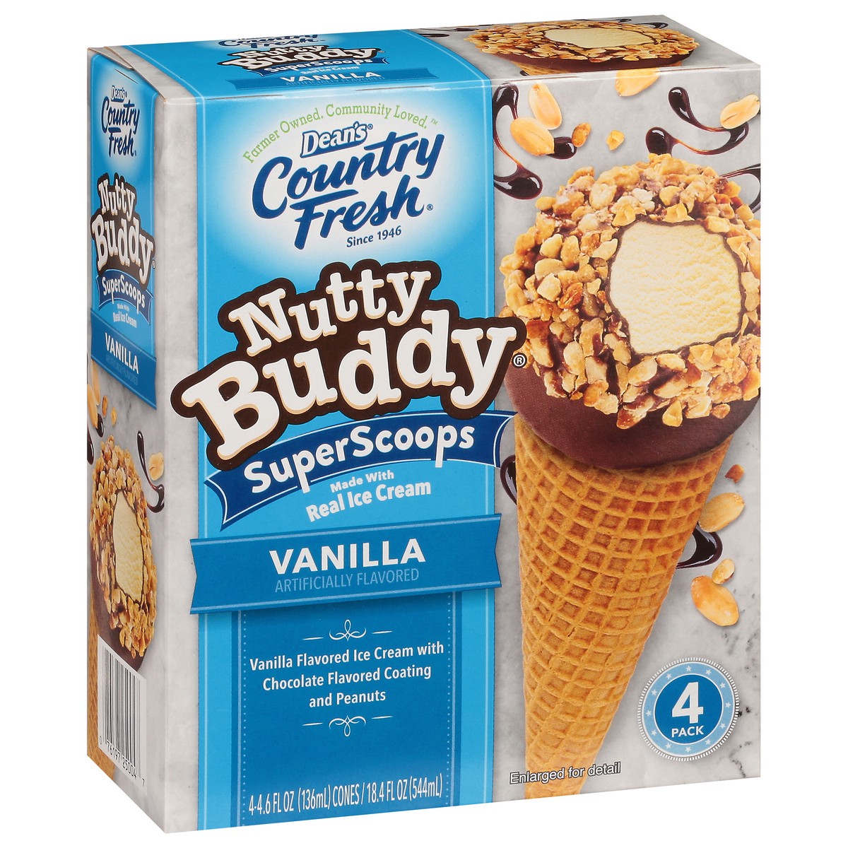 slide 7 of 14, Country Fresh Nutty Buddy SuperScoops Vanilla Ice Cream Cones 4 - 4.6 fl oz Cones, 4 ct