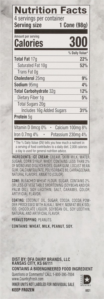 slide 4 of 14, Country Fresh Nutty Buddy SuperScoops Vanilla Ice Cream Cones 4 - 4.6 fl oz Cones, 4 ct