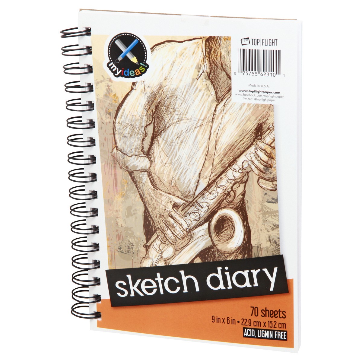 slide 2 of 11, Top Flight Sketch Diary 70 ea, 70 ct