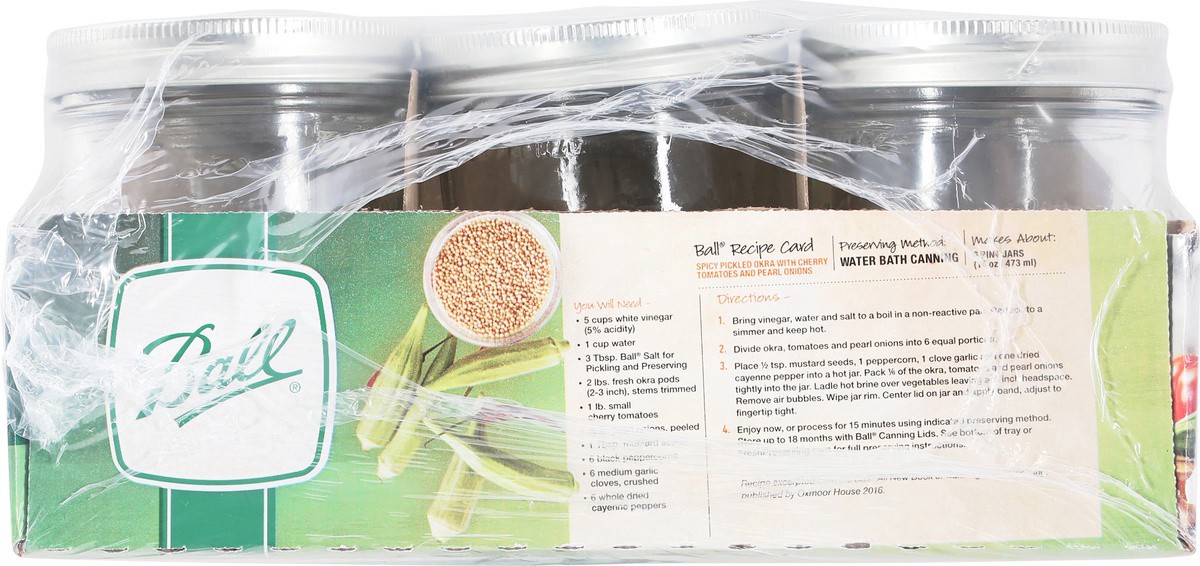 slide 2 of 9, Ball Wide Mouth Pint Mason Jars 12 ea Shrinkwrapped, 12 ct