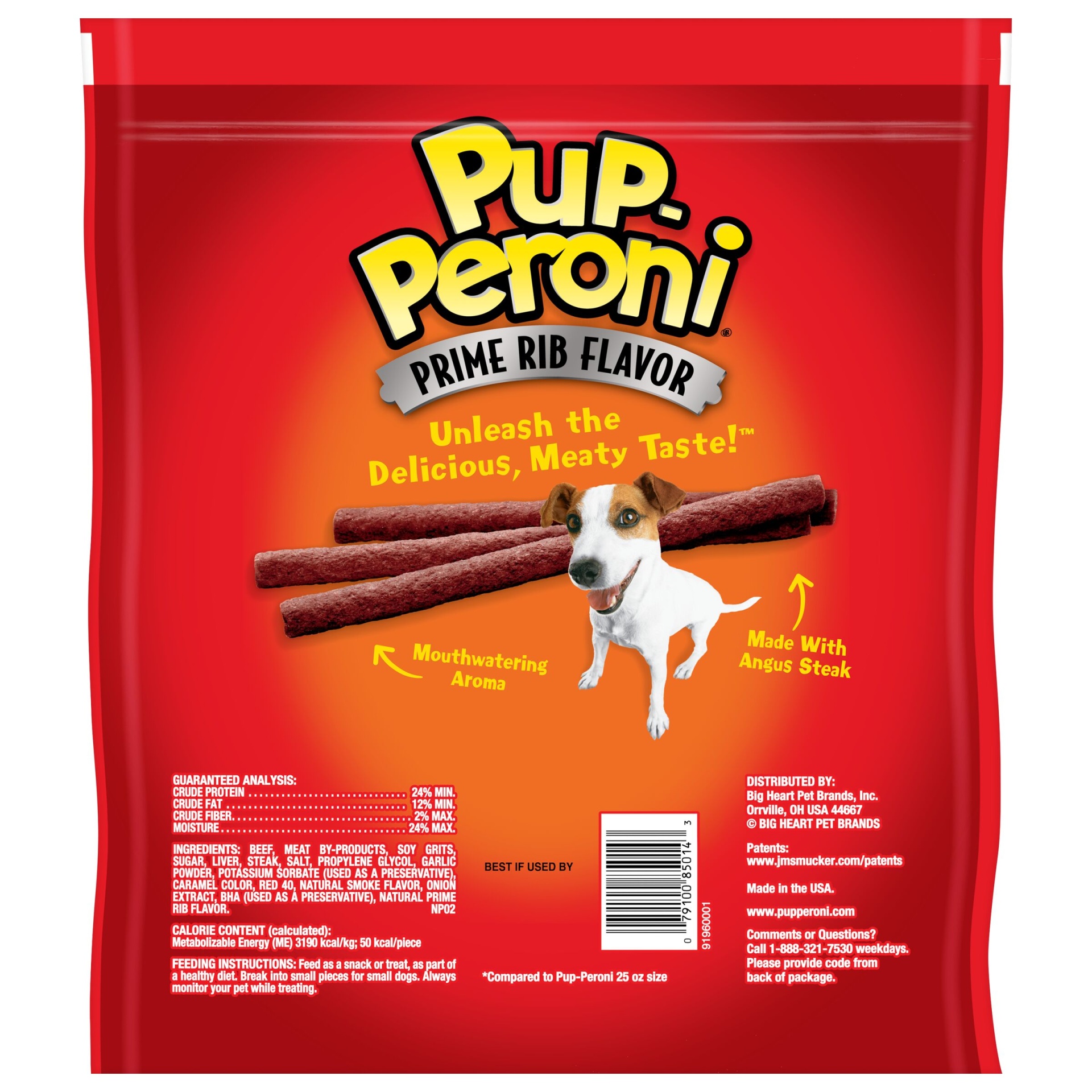 slide 2 of 4, Pup-Peroni Prime Rib Flavor Dog Snacks, 38 oz