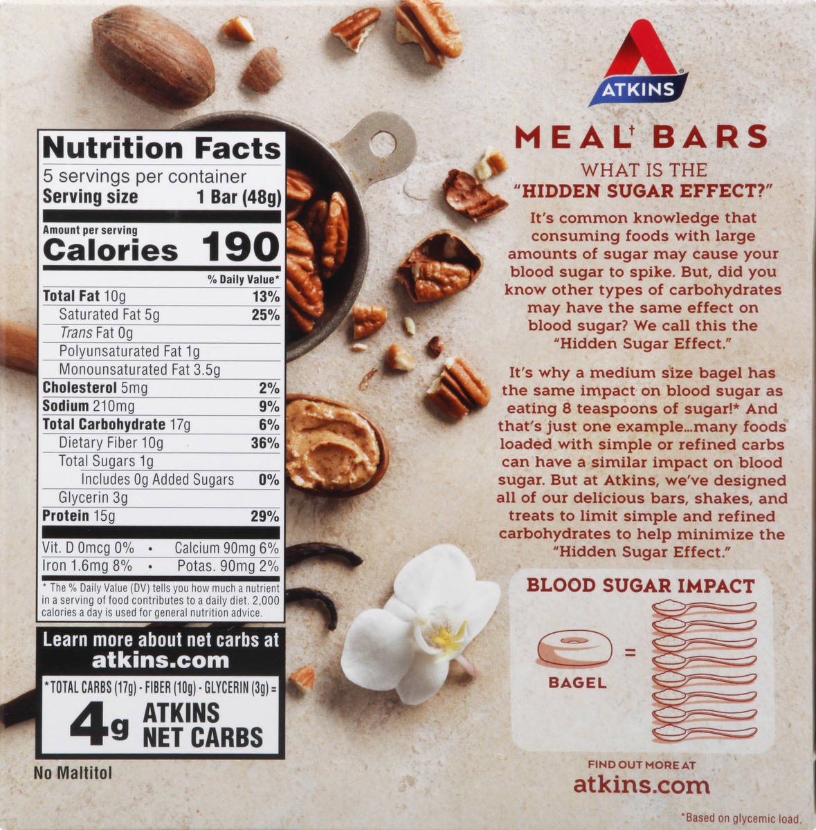 slide 5 of 9, Atkins Protein Meal Bar, 5 ct