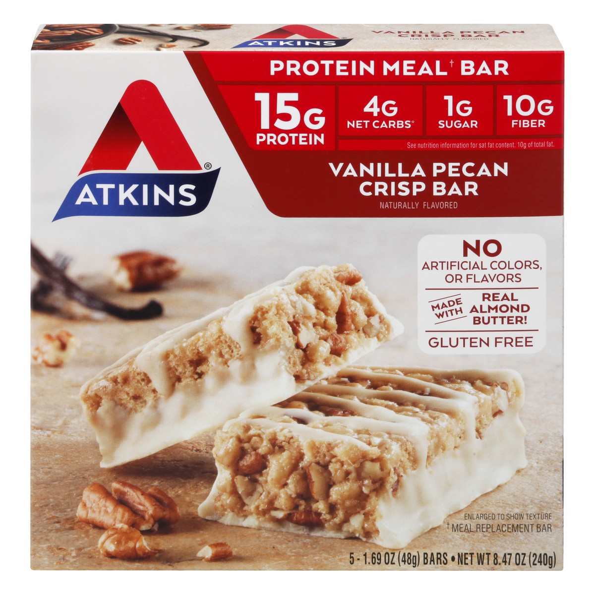slide 1 of 9, Atkins Protein Meal Bar, 5 ct