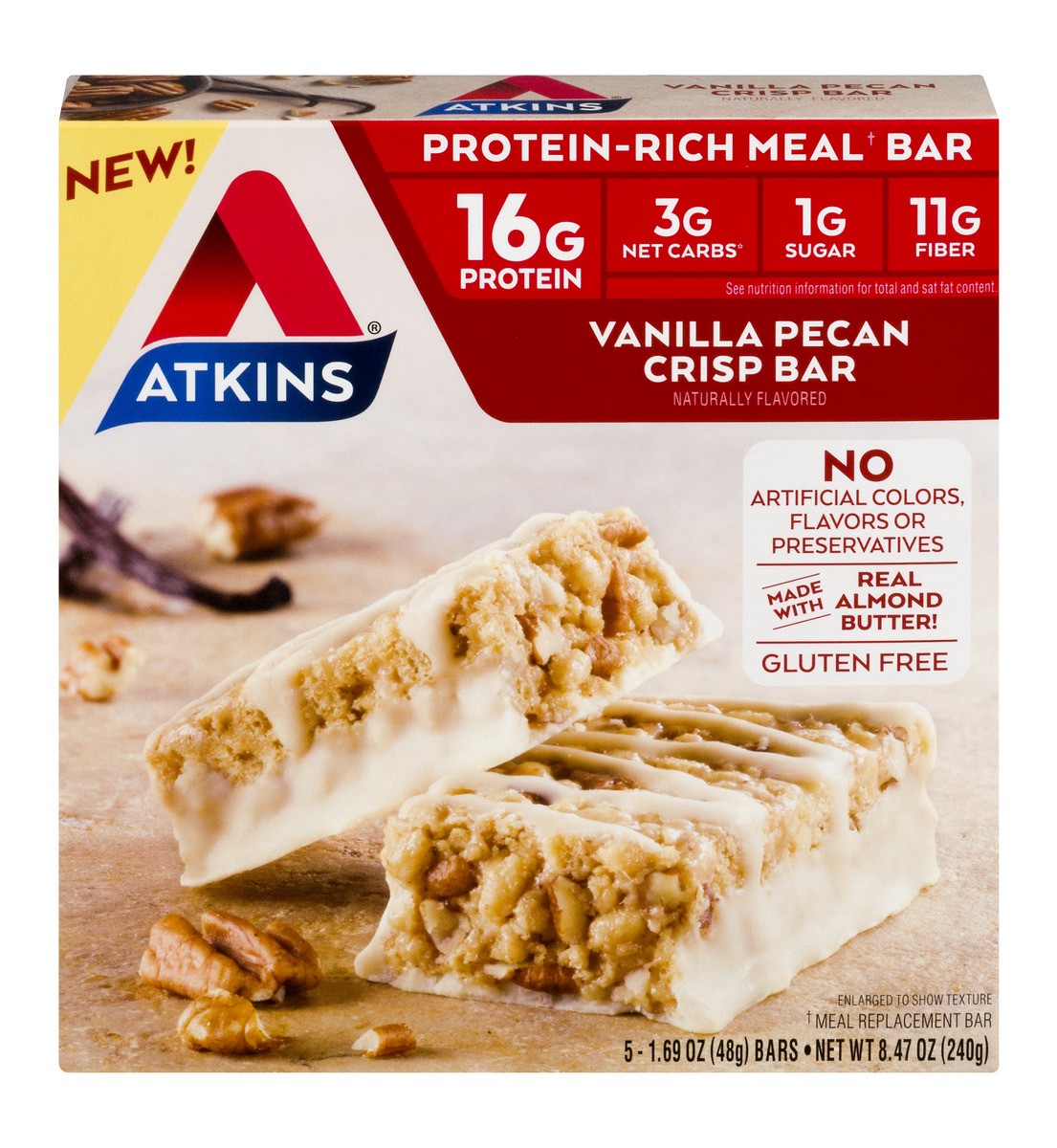 slide 6 of 9, Atkins Protein Meal Bar, 5 ct