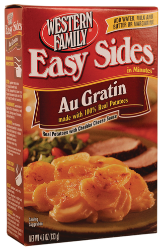 slide 1 of 1, Western Family Potato Au Gratin, 4.8 oz