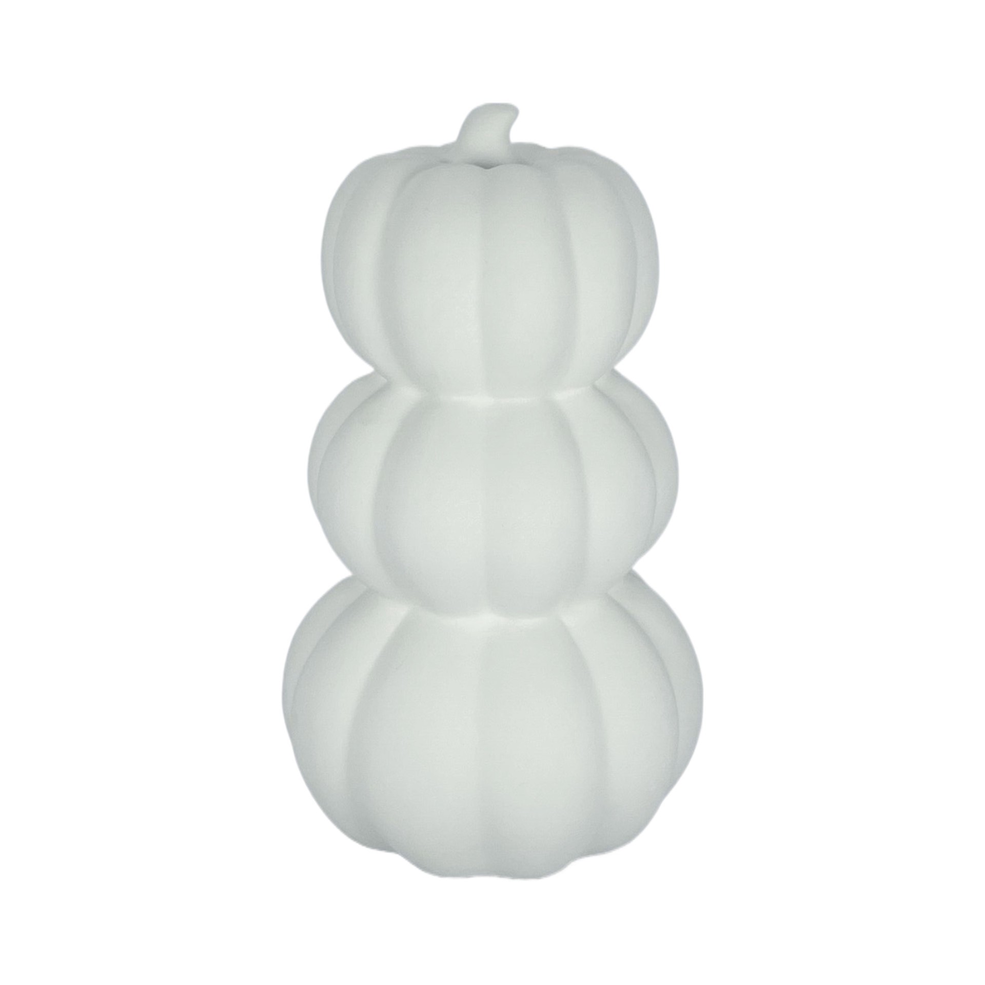 slide 5 of 8, 7.75" Diy Ceramic Led Stacked Jack-O'-Lanterns Decor By Make Market, 4.53 in x 4.53 in x 7.75 in