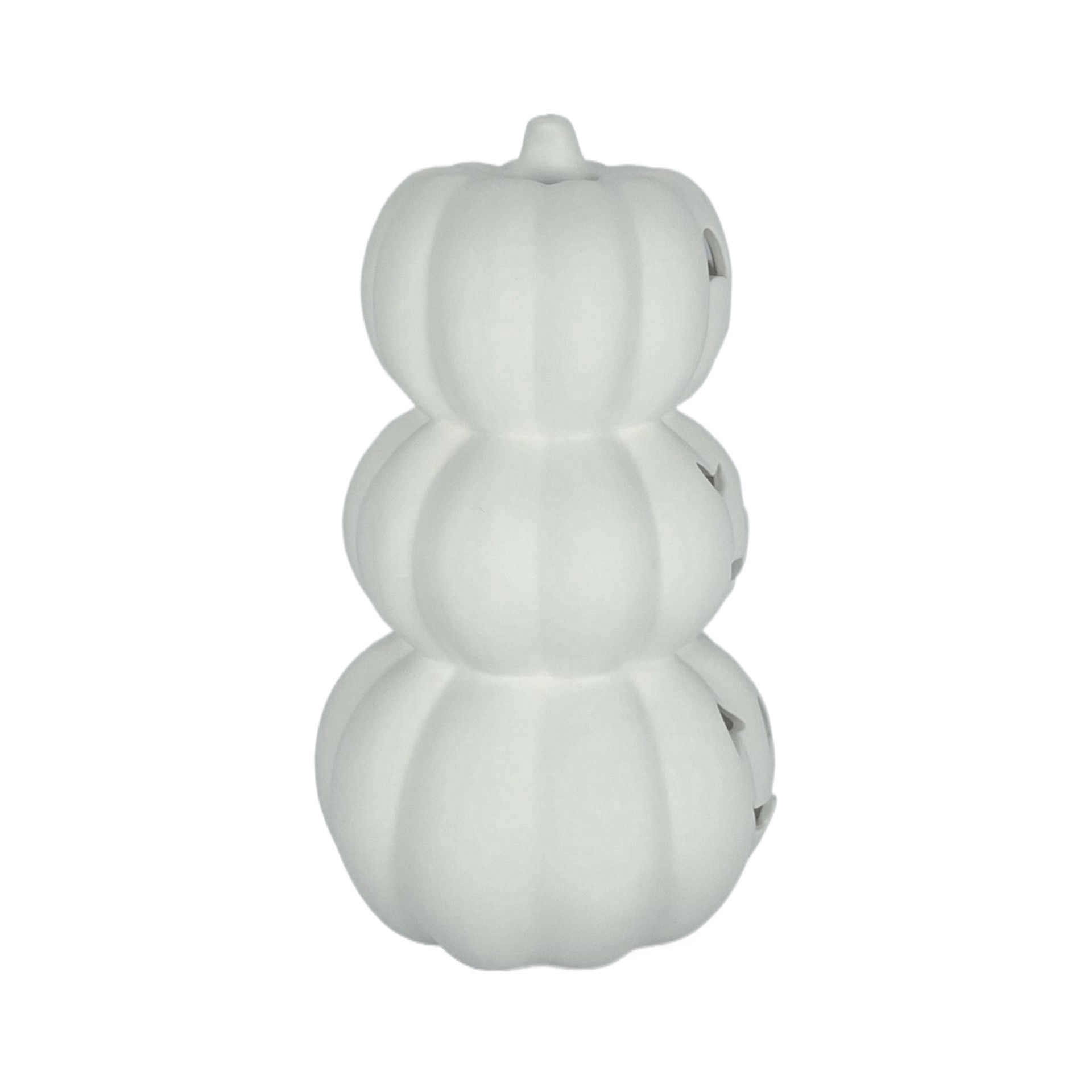 slide 8 of 8, 7.75" Diy Ceramic Led Stacked Jack-O'-Lanterns Decor By Make Market, 4.53 in x 4.53 in x 7.75 in