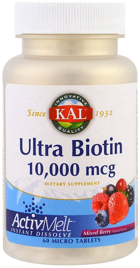 slide 1 of 1, KAL Ultra Biotin Activmelt, 60 ct