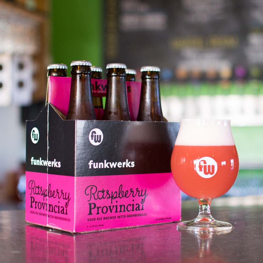 slide 2 of 2, Funkwerks Raspberry Provincial Sour Ale, 6 ct; 12 fl oz