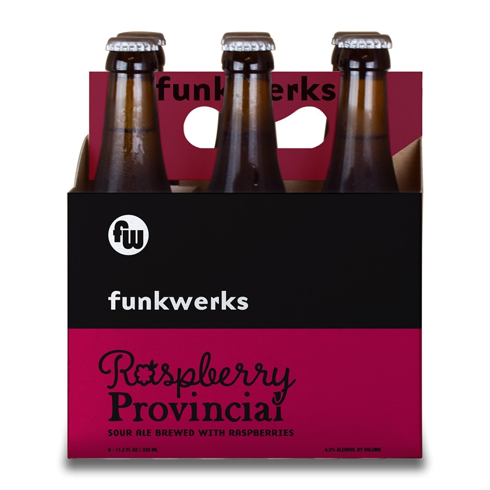 slide 1 of 2, Funkwerks Raspberry Provincial Sour Ale, 6 ct; 12 fl oz