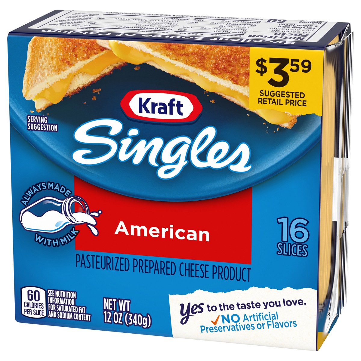 slide 4 of 10, Kraft Singles American Slices, 12 oz